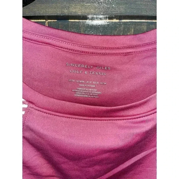 Sincerely Jules Pink Golf &‎ Tennis Tank Top Striped Accent Sporty Chic D7 - Picture 2 of 6